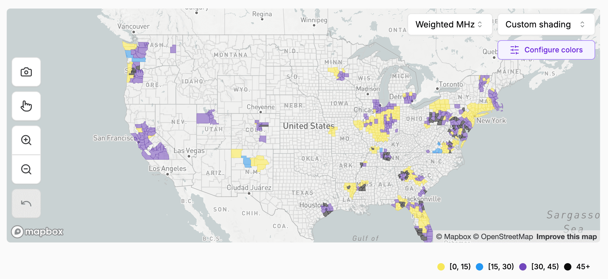 Improving Map Readability with Discrete Color Intervals
